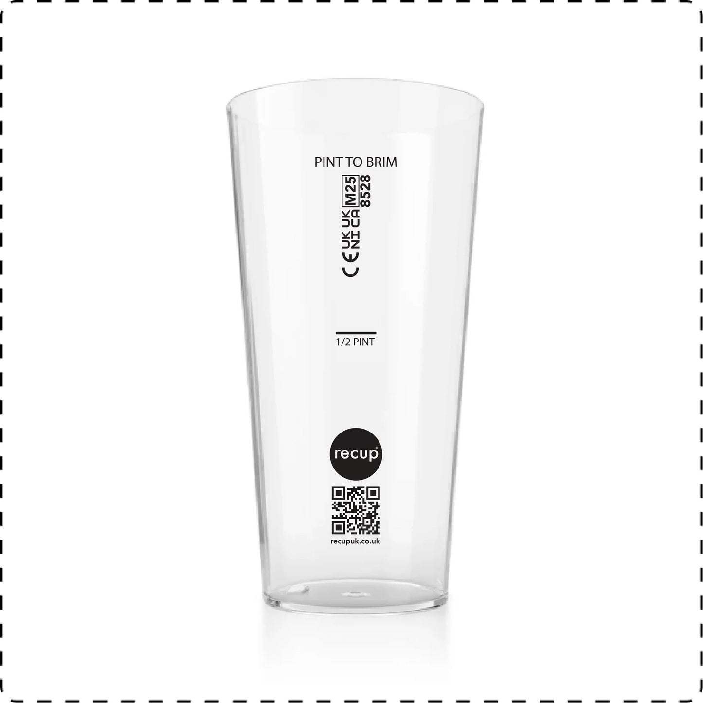 Reusable plastic pint cup with custom logo