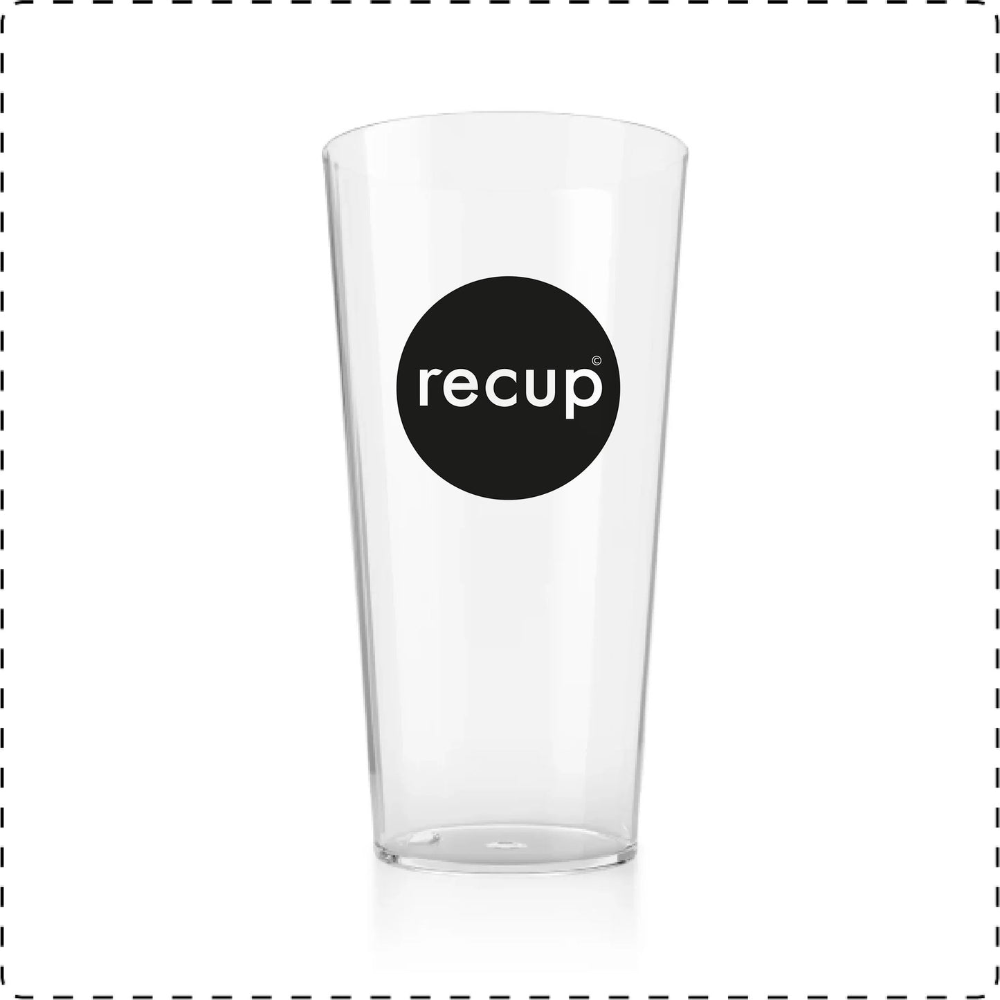 Reusable plastic pint cup with custom logo