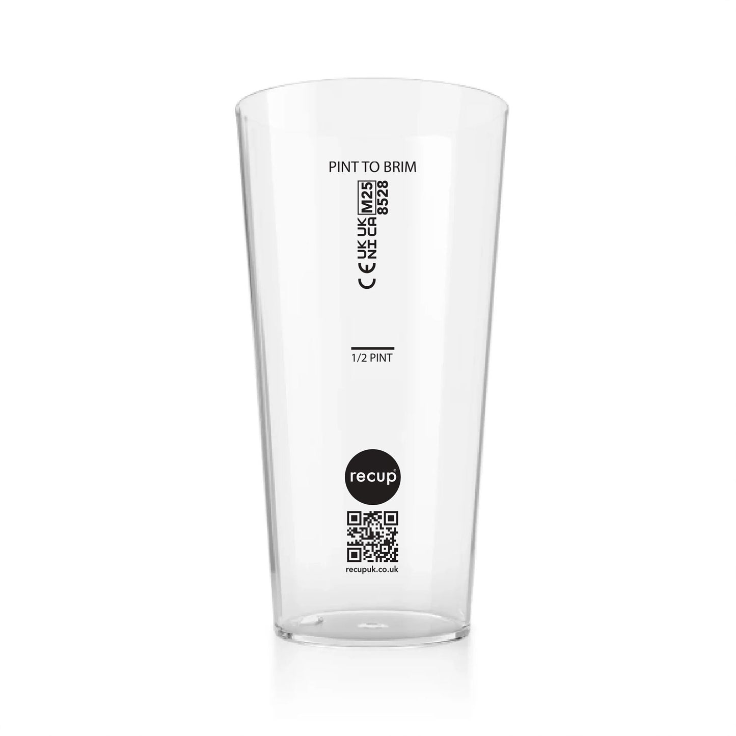 Reusable plastic pint cup with custom logo