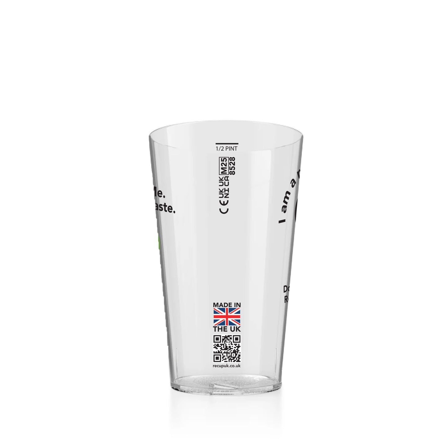 Recup 250ml 'Reuse Me' Half Pint Cup 3