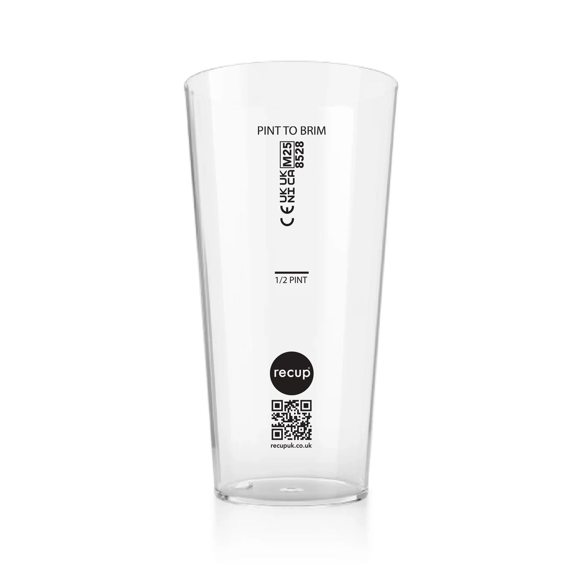 Reusable plastic pint cup with custom logo