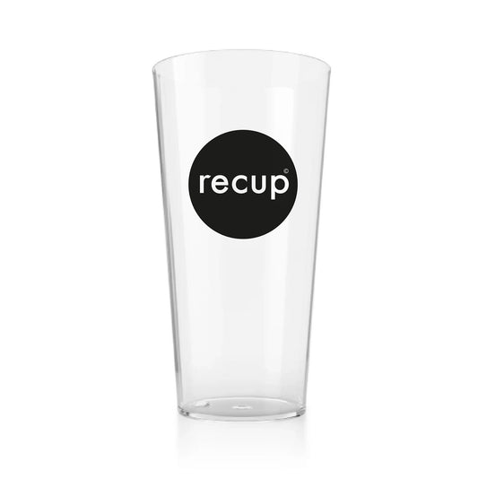 Reusable plastic pint cup with custom logo